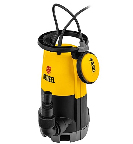 Насос дренажный Denzel DP450S, 450 Вт,для чистой и грязной воды, напор 6 м, 12000 л/ч
