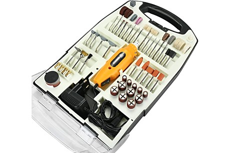 Дрель мини/гравер DEKO DKRT150 в кейсе +110 аксессуаров