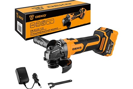УШМ акк. DEKO DKAG20-125, 1х4.0Ач