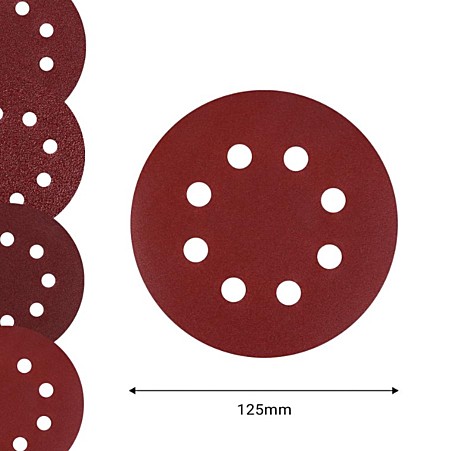 Круги шлифовальные на липкой основе DEKO Р120 125мм 5шт