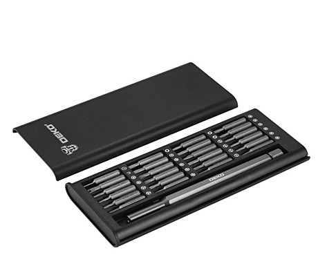 Прецизионная магнитная отвертка с набором бит 25 в 1 DEKO BS25-1