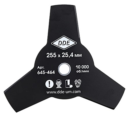 Диск/нож для триммера DDE шир.255мм , толщ. 1,4мм , посад. 25,4/20мм