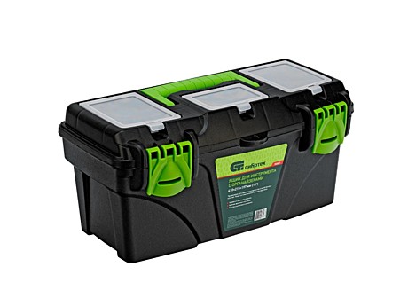 Ящик для инструментов Сибртех 16” 410x210x195 мм, с органайзерами 90807