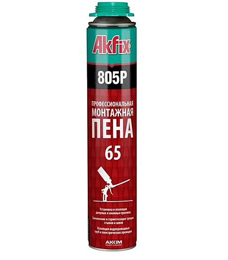 Akfix 805P Профессиональная Монтажная пена, 850 гр.(750 мл.), шт FA001