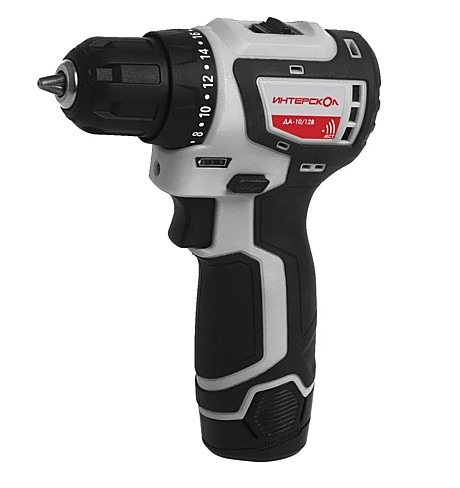 Акк.дрель Интерскол ДА-10/12В, 36Нм, 2х1.5Ач,  420/1450 об/мин МиниМАКС 687.1.2.70