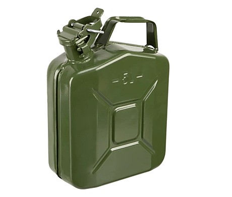 Канистра для топлива, металлическая, 5 литров// Произведено в РФ 53140
