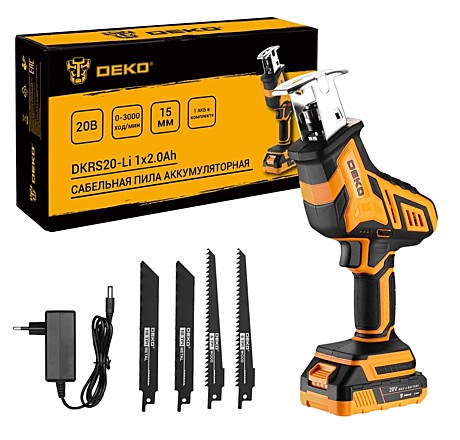 Сабельная пила Deko DKRS20-Li аккум. 2600ход/мин (063-4310)