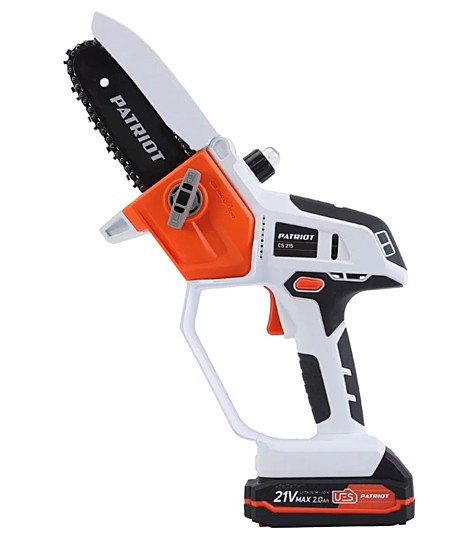 Пила цепная аккумуляторная PATRIOT CS 215 21В UES мини 250205222, 2Ач*1, 125мм, 32 зв, 1,1мм, 1/4