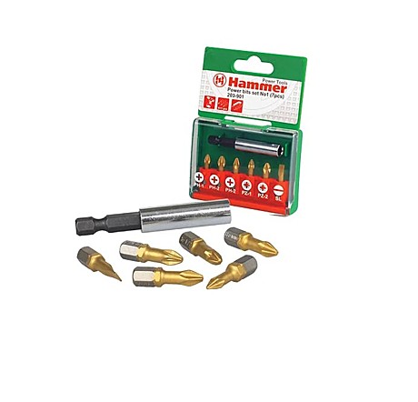 Набор бит HAMMER 25мм (PB набор No1 7шт. Ph/Pz/Sl) 203-901