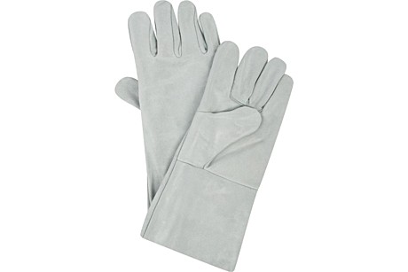 Краги спилковые 5ти палые серые