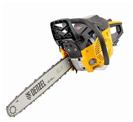 Бензопила Denzel DGS-5218, шина 45 см, 52 см3, 3.5 л.с, шаг 0.325, паз 1.5 мм, 72 звена