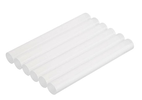 Клей/стержни для клеевого пистолета Hammer 211-005  11.2мм, 100мм, 6шт., прозрачные