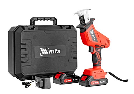 Пила сабельная акк. RС-80, 20В, 2х1,5Ач, MTX, дерево 80мм, 28812