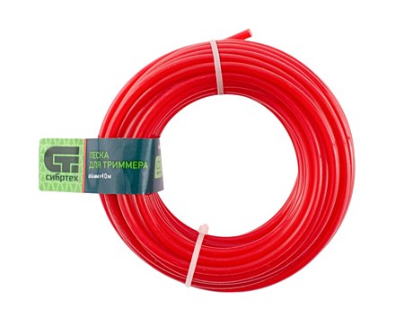 Леска для триммера, 4 мм, круг, 10м, Сибртех 961495