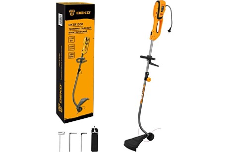 Триммер электрический DEKO DKTR1550, Мощность (кВт):1.55,Толщина лески:2.3 мм,Вес нетто:3.62