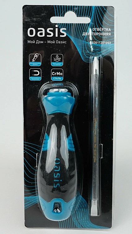 Отвертка Oasis двухсторонняя РН2 + SL6 100мм