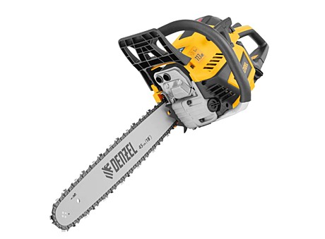 Бензопила Denzel DS-5218, шина 45 см, 52 см3, 3 л.с, шаг 0,325, паз 1,5 мм, 72 звена