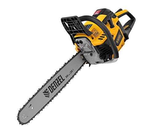 Бензопила Denzel DS-5820, шина 50 см, 58 см3, 3.6 л.с, шаг 0,325, паз 1,5 мм, 76 звеньев