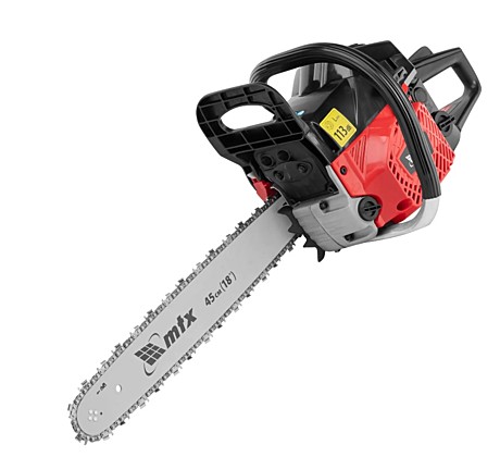 Бензопила MTX MS-5218, шина 45 см, 52см³, 3 л.с., шаг 0,325, паз 1,5 мм, 72 зв