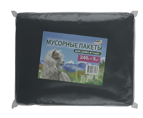 Мешки для мусора ПВД 240лx5 шт (100x125) 