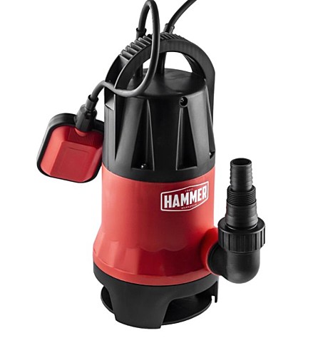 Насос дренажный Hammer NAP750D  750Вт 13000л/ч высота 8м частицы до 35мм