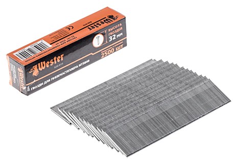 Гвозди Wester для пневмостеплера 32мм 2500шт