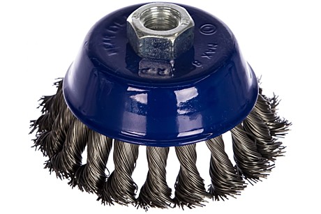 Кордщетка для УШМ ПРАКТИКА чашеобразная витая 90 мм М14 (1шт.) блистер