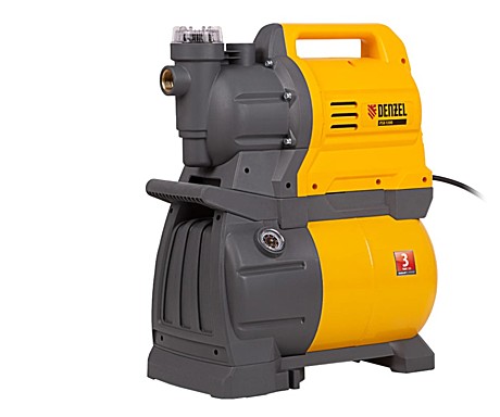 Насосная станция Denzel PSХ1300, Х-Pro, 1300 Вт, 4500 л/ч, ресивер 24 л, подъем 48 м